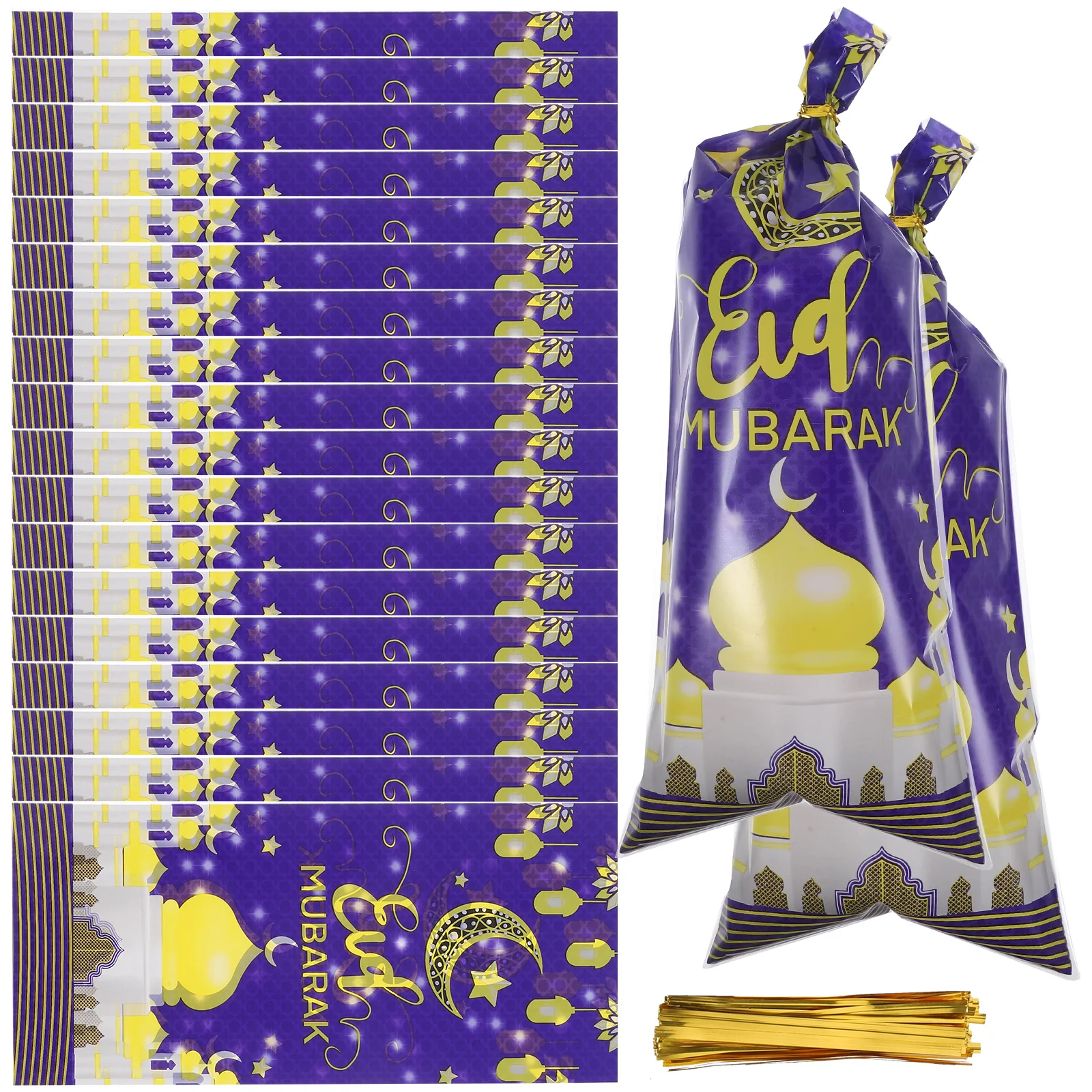 100Pcs Eid Mubarak Theme Gift Bags Multi Colored Candy Storage Bags Flat Bag Design For Party Decorations And Snack Packaging
100Pcs Eid Mubarak Theme Gift Bags Multi Colored Candy Storage Bags Flat Bag Design For Party Decorations And Snack Packaging