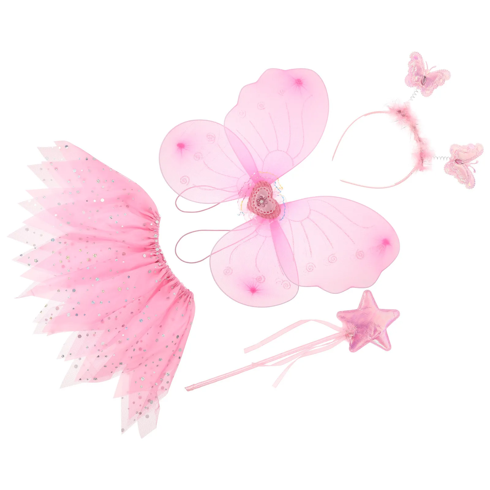 1Set Butterfly Wings Headband Set Fairy Costume for Lightweight Breathable Tulle Skirt Performance Dress Cosplay Costume
1Set Butterfly Wings Headband Set Fairy Costume for Lightweight Breathable Tulle Skirt Performance Dress Cosplay Costume