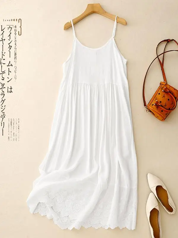 Korean Style Pure Cotton Summer New Women's Dress White Strapless Embroidered Splice Long Dress Casual Commute Artistic Loose...
Korean Style Pure Cotton Summer New Women's Dress White Strapless Embroidered Splice Long Dress Casual Commute Artistic Loose...