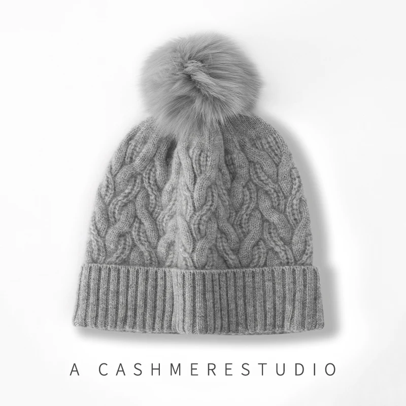 100% pure cashmere hat autumn winter women warm and thick woolen ball hat knitted ear protection hat twisted flower cold hat
100% pure cashmere hat autumn winter women warm and thick woolen ball hat knitted ear protection hat twisted flower cold hat