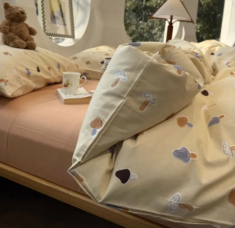 Cute cartoon mushroom bedding set single double,twin full queen king lovely cotton home textile sheet pillow case quilt cover
Cute cartoon mushroom bedding set single double,twin full queen king lovely cotton home textile sheet pillow case quilt cover