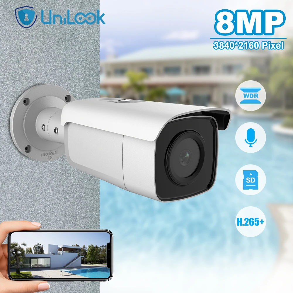 Unilook 4K 8MP AcuSense Fixed Bullet Network Camera Outdoor IR 30m SD Card H.265 One Way Audio IP67 POE IP Camera
Unilook 4K 8MP AcuSense Fixed Bullet Network Camera Outdoor IR 30m SD Card H.265 One Way Audio IP67 POE IP Camera