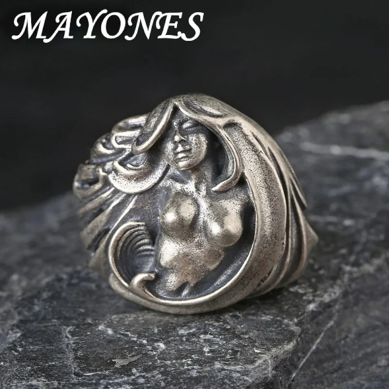 Real S925 Silver Art Model Nude Female Figure Vintage Personality Men's and Women's Rings Fashion Couple Jewelry
Real S925 Silver Art Model Nude Female Figure Vintage Personality Men's and Women's Rings Fashion Couple Jewelry