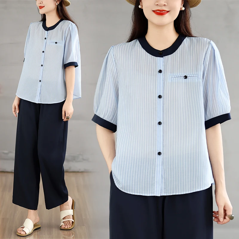Fashionable Two-Piece Set Women's Summer 2026 Wide Leg Pants Short Sleeve Top High-End plus Size Commute Style Artistic Design
Fashionable Two-Piece Set Women's Summer 2026 Wide Leg Pants Short Sleeve Top High-End plus Size Commute Style Artistic Design