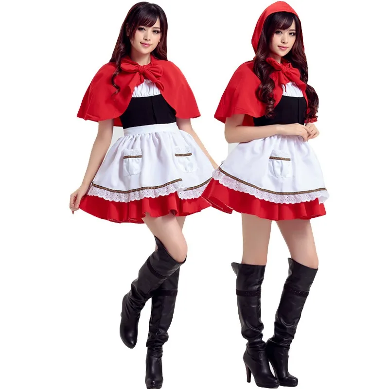 Halloween Adult Little Red Riding Hood Cosplay - Women's Anime Role Play Stage Costume - Cute Fairy Tale Party Outfit
Halloween Adult Little Red Riding Hood Cosplay - Women's Anime Role Play Stage Costume - Cute Fairy Tale Party Outfit