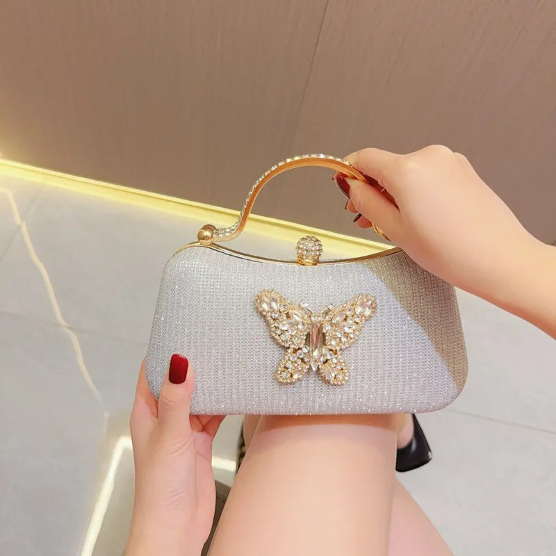 2025 Luxury Designer Women Elegant Butterfly Rhinestone Evening Clutch Lady Wedding Party Diamonds Handbag High-end Shoulder Bag 
2025 Luxury Designer Women Elegant Butterfly Rhinestone Evening Clutch Lady Wedding Party Diamonds Handbag High-end Shoulder Bag