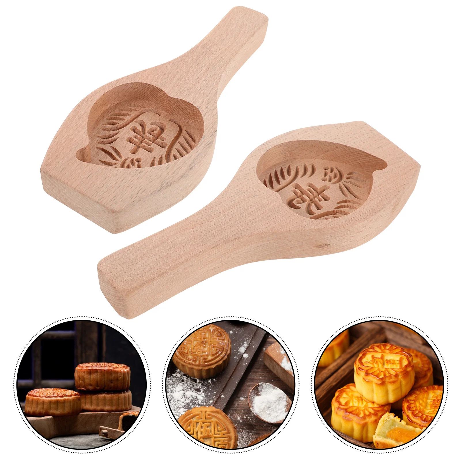 2Pcs Mooncake Mold Traditional Chinese Wooden Handle Carp Peach Pattern Mid-Autumn Festival Bakeware Pastry Making Tool
2Pcs Mooncake Mold Traditional Chinese Wooden Handle Carp Peach Pattern Mid-Autumn Festival Bakeware Pastry Making Tool
