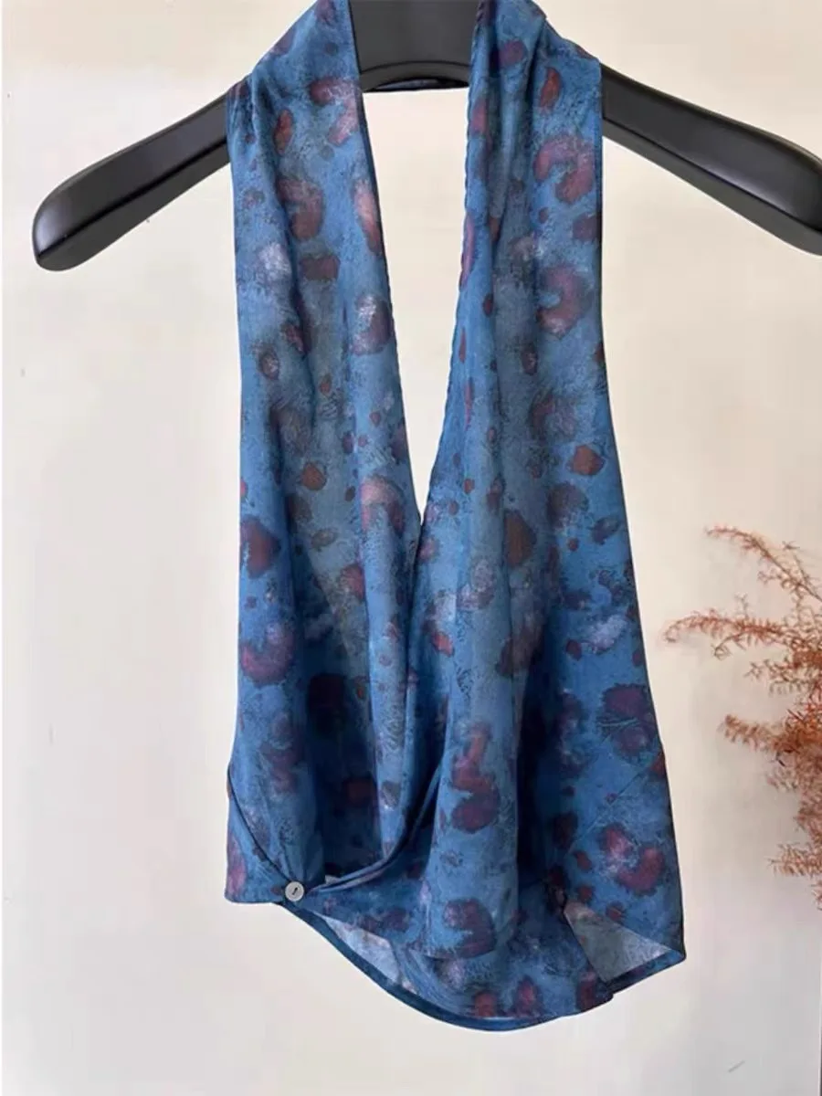 Ele Sweet Blue Ne Hanging Top Женский модный высококачественный корейский облегающий летний топ из смеси шелка для поездок на работу
Ele Sweet Blue Ne Hanging Top Женский модный высококачественный корейский облегающий летний топ из смеси шелка для поездок на работу
