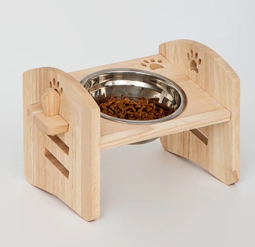 Adjustable Height Wooden Cat Bowl Stand - Anti-Slip Stainless Steel Pet Food Dish Holder for Dogs & Cats, Tilted Design
Adjustable Height Wooden Cat Bowl Stand - Anti-Slip Stainless Steel Pet Food Dish Holder for Dogs & Cats, Tilted Design