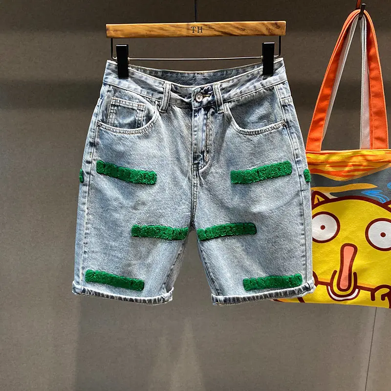 Male Half Denim Shorts Straight Loose Vintage Men's Short Jeans Pants Rude Korean Fashion Thin Popular Trend 2025 Jorts Summer
Male Half Denim Shorts Straight Loose Vintage Men's Short Jeans Pants Rude Korean Fashion Thin Popular Trend 2025 Jorts Summer