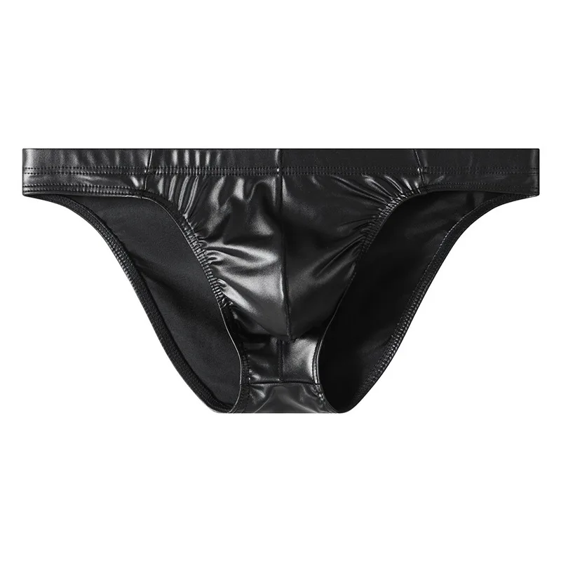 Men's Faux Leather Briefs Sexy Shiny Triangle Underwear Breathable Comfortable Low Waist Male Panties
Men's Faux Leather Briefs Sexy Shiny Triangle Underwear Breathable Comfortable Low Waist Male Panties