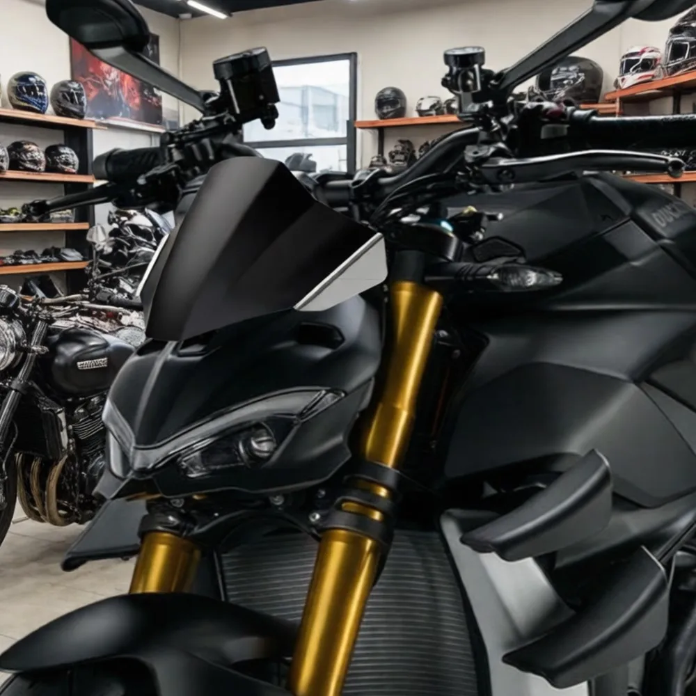 For Ducati Streetfighter V4S V4 2020 2021 2022 2023 2024 STREETFIGHTER V4 S Motorcycle Front Windscreen Windproof Windshield Kit
For Ducati Streetfighter V4S V4 2020 2021 2022 2023 2024 STREETFIGHTER V4 S Motorcycle Front Windscreen Windproof Windshield Kit