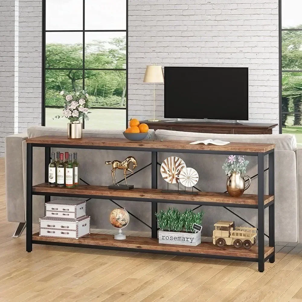 Industrial Long Sofa Table with Storage, TV Console Table with Shelf,Layer Console Shelf for Living Room
Industrial Long Sofa Table with Storage, TV Console Table with Shelf,Layer Console Shelf for Living Room