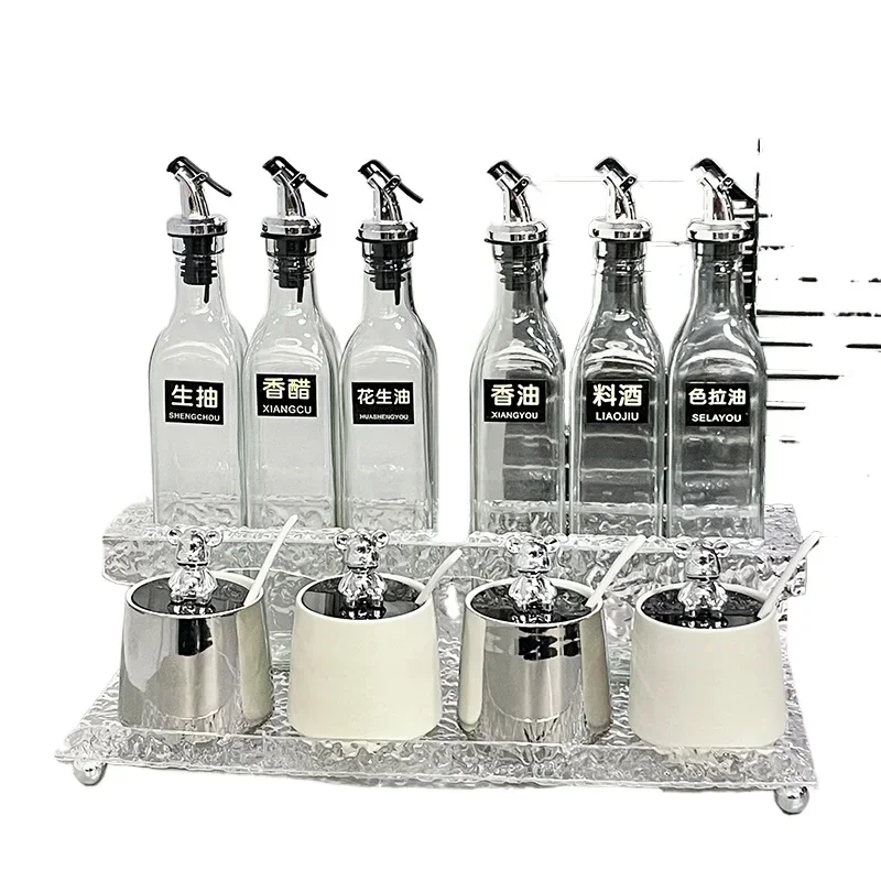 *High-value seasoning tank set, kitchen ceramic salt tank seasoning bottle can combination seasoning box
*High-value seasoning tank set, kitchen ceramic salt tank seasoning bottle can combination seasoning box