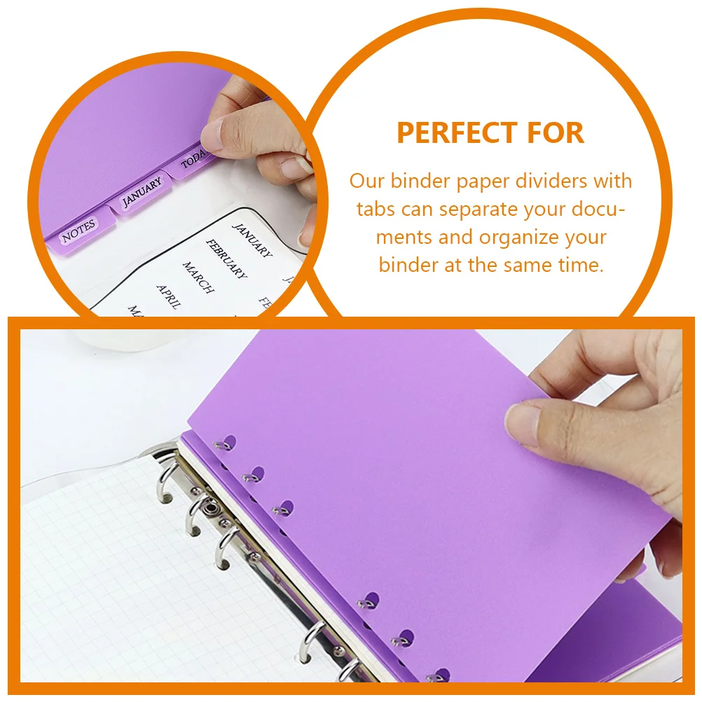 6 Sheets Binder Tabs Index Dividers Page Separator Plastic Sheet Protector Notebook Journal Index Dividers School Office
6 Sheets Binder Tabs Index Dividers Page Separator Plastic Sheet Protector Notebook Journal Index Dividers School Office
