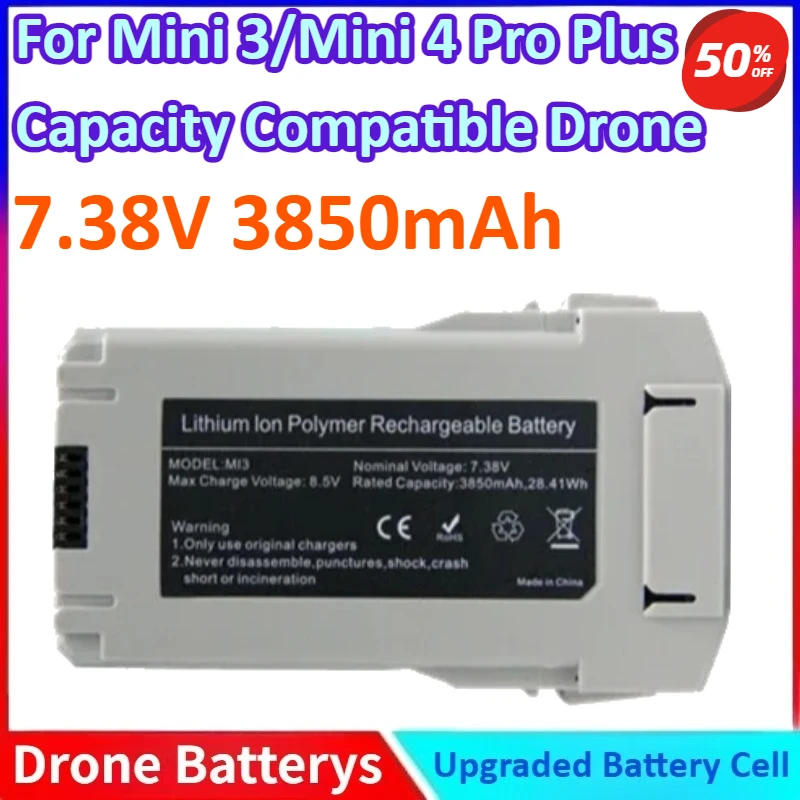7.38V 3850mAh New General-purpose Intelligent Flight Battery for Mini 3/Mini 4 Pro Plus Capacity Compatible Drone Accessories
7.38V 3850mAh New General-purpose Intelligent Flight Battery for Mini 3/Mini 4 Pro Plus Capacity Compatible Drone Accessories