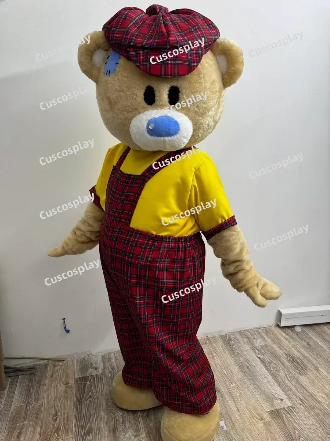 Plush Teddy Bear Mascot Costume Red Checkered Overalls New Adult Fancy Cartoon Doll Clothes Halloween Christmas Fancy Dress
Plush Teddy Bear Mascot Costume Red Checkered Overalls New Adult Fancy Cartoon Doll Clothes Halloween Christmas Fancy Dress