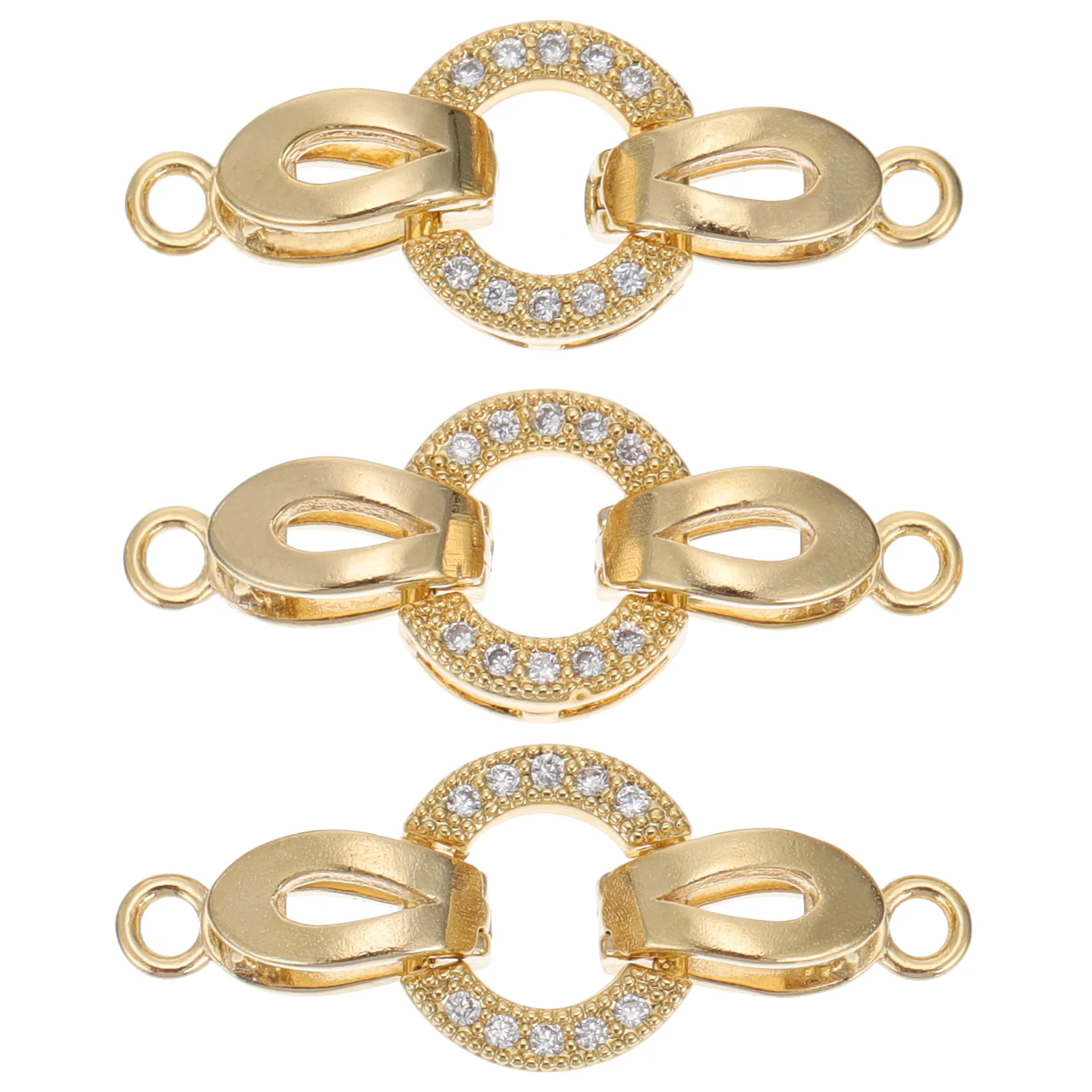 3pcs Gold-covered Zircon Clasp Hook Elegant Fashionable DIY Jewelry Making Bracelet Necklace Copper Connector Handmade
3pcs Gold-covered Zircon Clasp Hook Elegant Fashionable DIY Jewelry Making Bracelet Necklace Copper Connector Handmade