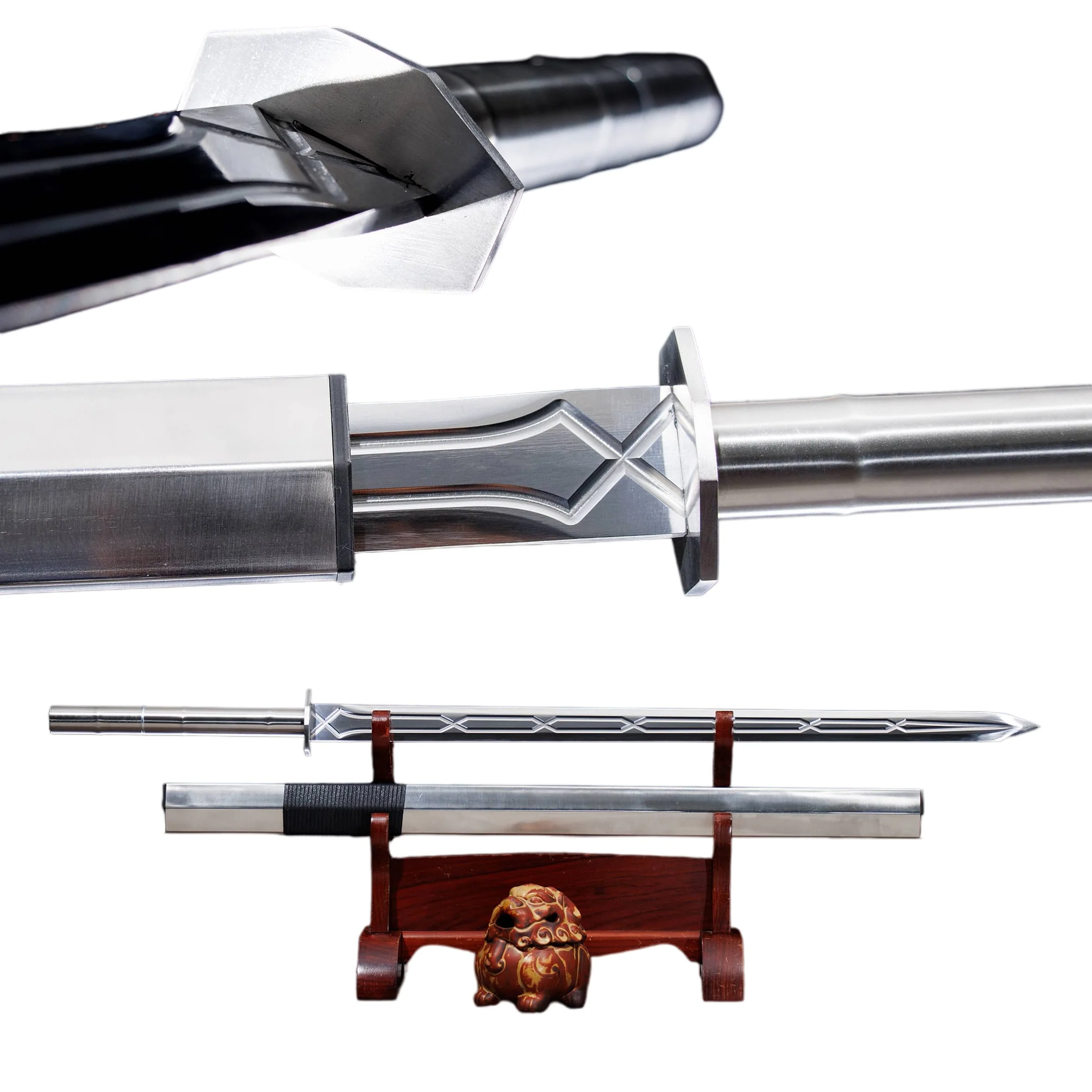 101cm stainless steel sheath Samurai sword with full tang blade - katana. A collectible gift for martial arts enthusiasts. Ready
101cm stainless steel sheath Samurai sword with full tang blade - katana. A collectible gift for martial arts enthusiasts. Ready