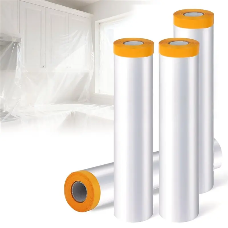 2025 Trend Drop Cloth, Drape, Tape And 4 Rolls Taped Masking Film For Painting, Automotive Covering And Applicable Protection Ap
2025 Trend Drop Cloth, Drape, Tape And 4 Rolls Taped Masking Film For Painting, Automotive Covering And Applicable Protection Ap