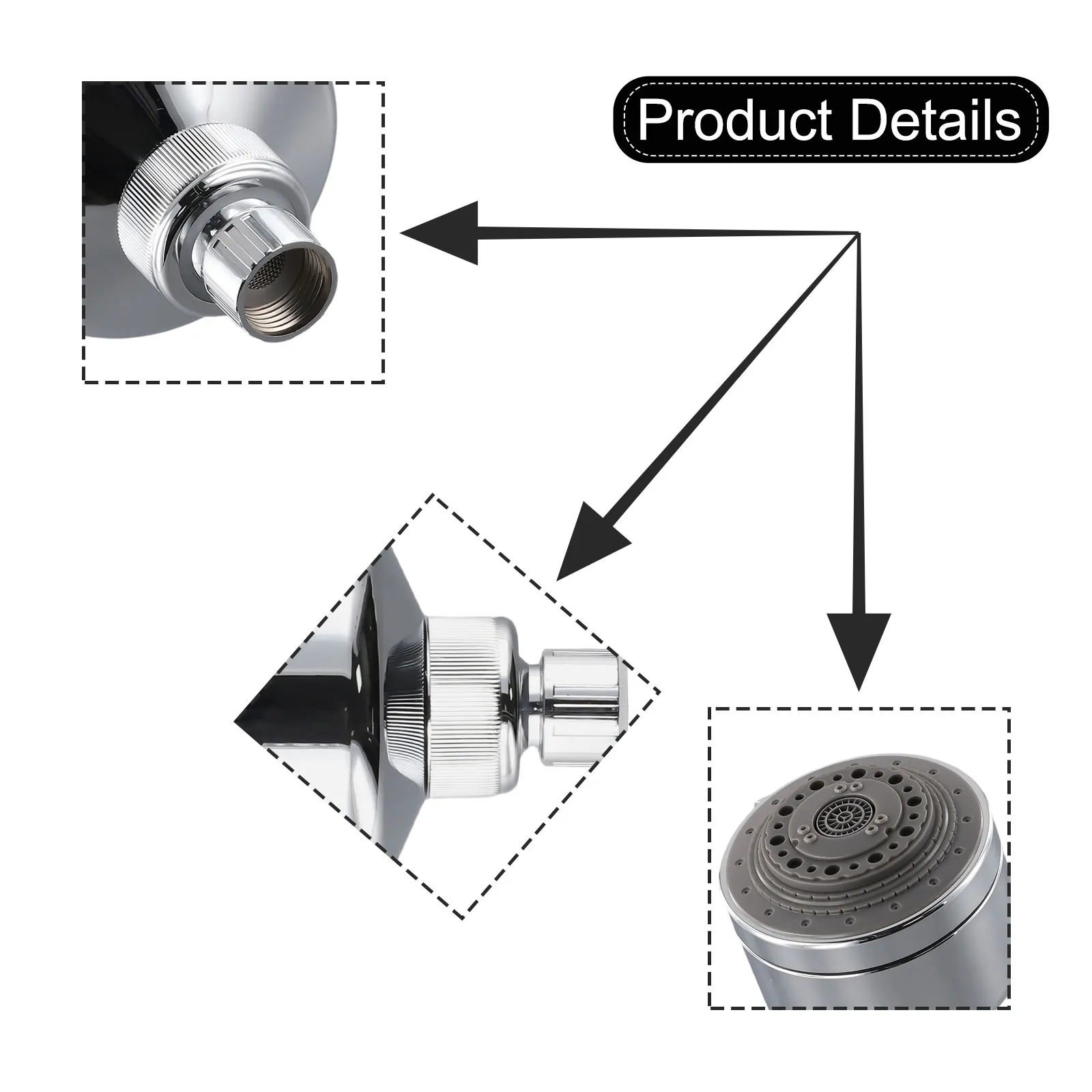 Shower Spray Shower Nozzle Shower Head Bathroom Nozzle 12.5x8.5cm ABS Anti Rust Chrome For Household Home Improvement
Shower Spray Shower Nozzle Shower Head Bathroom Nozzle 12.5x8.5cm ABS Anti Rust Chrome For Household Home Improvement