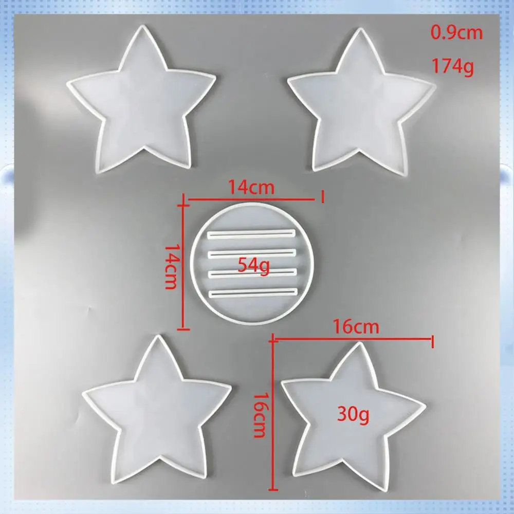 CYL-5Pcs Five-Pointed Star Coaster Bracket Silicone Mold DIY Coaster Storage Rack Crystal Epoxy Resin Mold
CYL-5Pcs Five-Pointed Star Coaster Bracket Silicone Mold DIY Coaster Storage Rack Crystal Epoxy Resin Mold