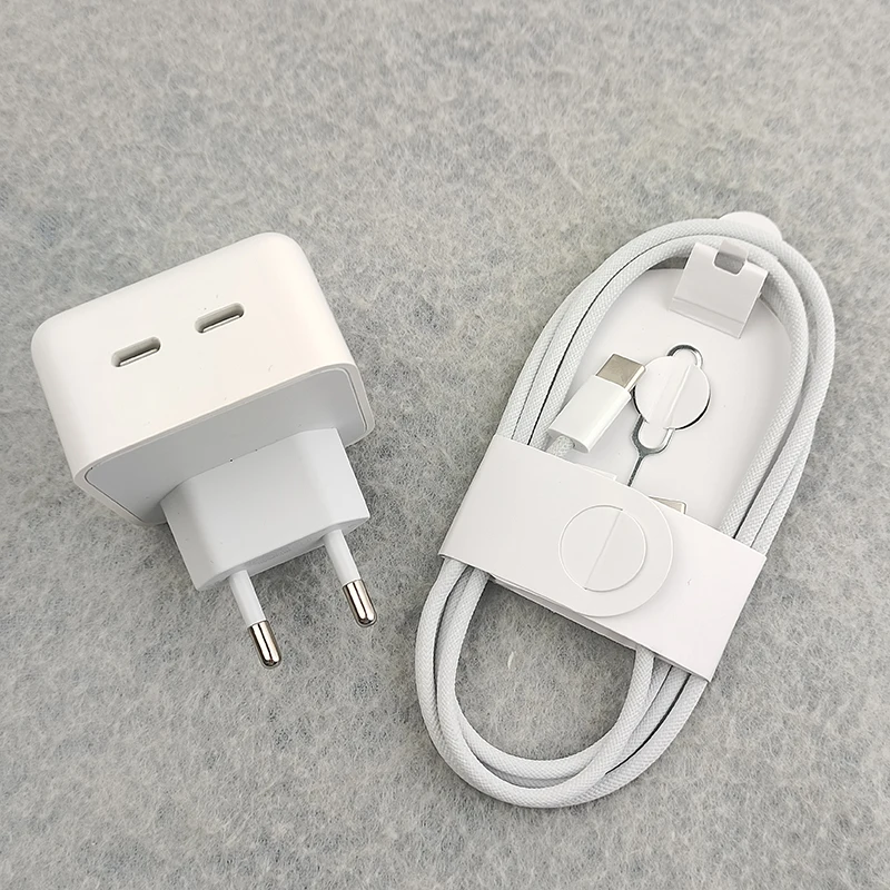 35W Dual USB C Port Pd Fast Charger For Apple iPhone 15 16 17 Pro Max EU Plug Quick Charging Power Adapter USB C To Type C Cable
35W Dual USB C Port Pd Fast Charger For Apple iPhone 15 16 17 Pro Max EU Plug Quick Charging Power Adapter USB C To Type C Cable