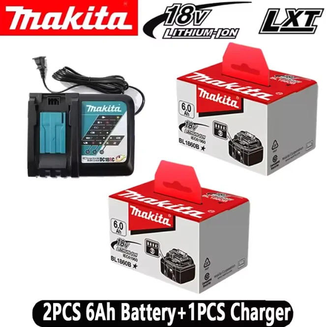 Makita 6Ah for Makita 18V Battery BL1840 BL1830B BL1850B BL1850 BL1860 BL1815 Replacement Lithium Battery+++++
Makita 6Ah for Makita 18V Battery BL1840 BL1830B BL1850B BL1850 BL1860 BL1815 Replacement Lithium Battery+++++