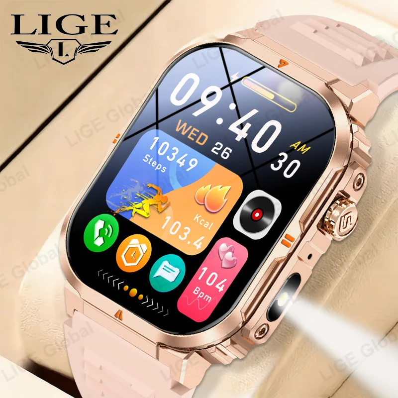 LIGE New Flashlight Smart Watch Women Heart Rate Health Monitor Voice Assistant BT Call IP68 Waterproof Sports Smartwatch Men
LIGE New Flashlight Smart Watch Women Heart Rate Health Monitor Voice Assistant BT Call IP68 Waterproof Sports Smartwatch Men
