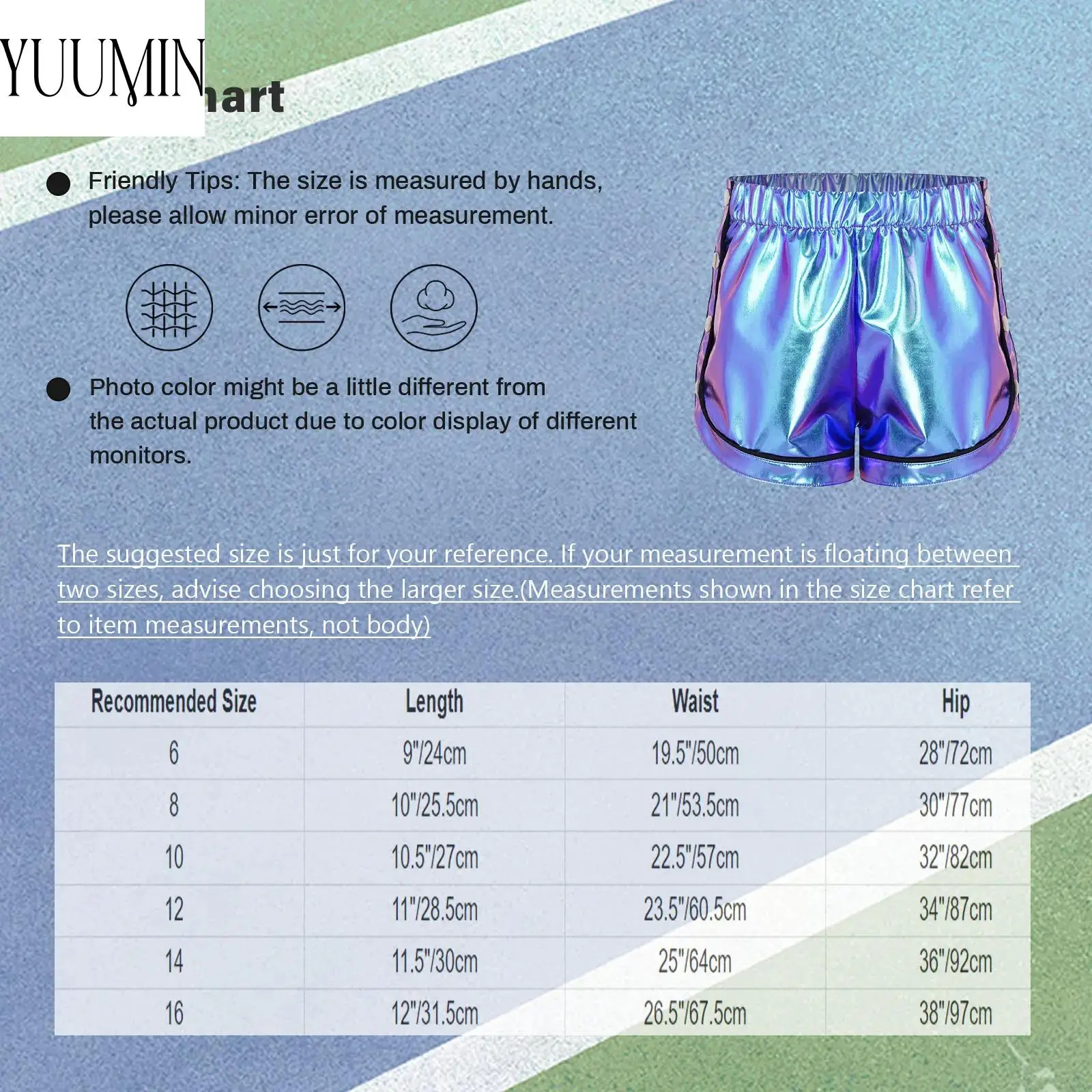 Kids Girls Metallic Contrast Trim Shorts Elastic Waistband Side Buttons Split Breathable Stretchy for Hip Hop Dance Summer
Kids Girls Metallic Contrast Trim Shorts Elastic Waistband Side Buttons Split Breathable Stretchy for Hip Hop Dance Summer