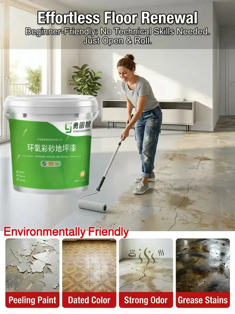 Marble Self-leveling Floor Paint Wear-resistant Epoxy Colored Sand Floor Paint Durable and Long-lasting for Indoor, Outdoor
Marble Self-leveling Floor Paint Wear-resistant Epoxy Colored Sand Floor Paint Durable and Long-lasting for Indoor, Outdoor