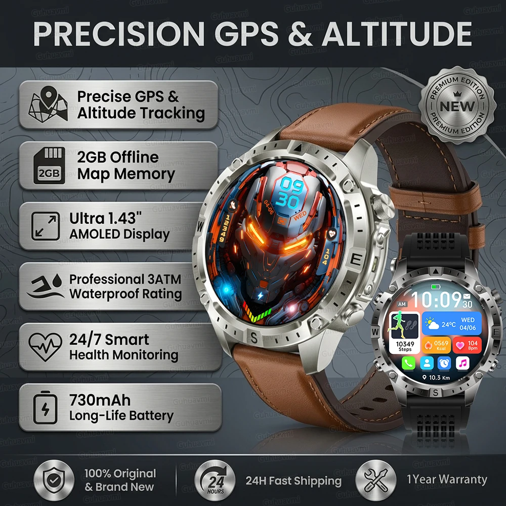 Sports Smart Watches Built in GPS Offline Maps 30m Swim 10ATM Waterproof Military Sports watch 2GB Memory Men Smart Bracelet GPS
Sports Smart Watches Built in GPS Offline Maps 30m Swim 10ATM Waterproof Military Sports watch 2GB Memory Men Smart Bracelet GPS