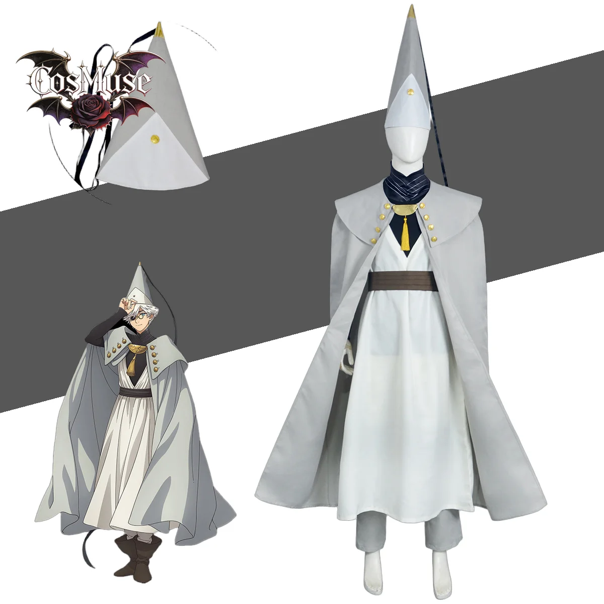 Witch Hat Atelier Qifrey Cosplay - Magician Robe Cloak Belt Pointed Hat Adult Halloween Carnival
Witch Hat Atelier Qifrey Cosplay - Magician Robe Cloak Belt Pointed Hat Adult Halloween Carnival