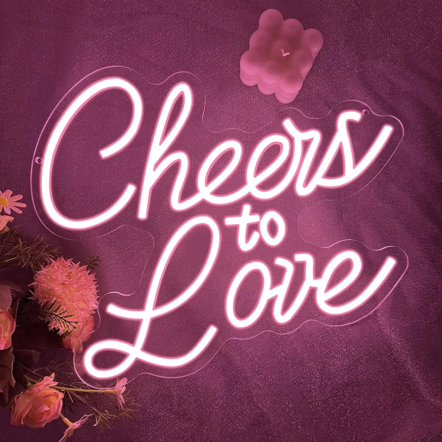 Cheers to Love Neon Sign USB Dimmable LED Light for Wedding Home Bar Party Bedroom Birthday Aesthetic Decor Gifts Night Light
Cheers to Love Neon Sign USB Dimmable LED Light for Wedding Home Bar Party Bedroom Birthday Aesthetic Decor Gifts Night Light