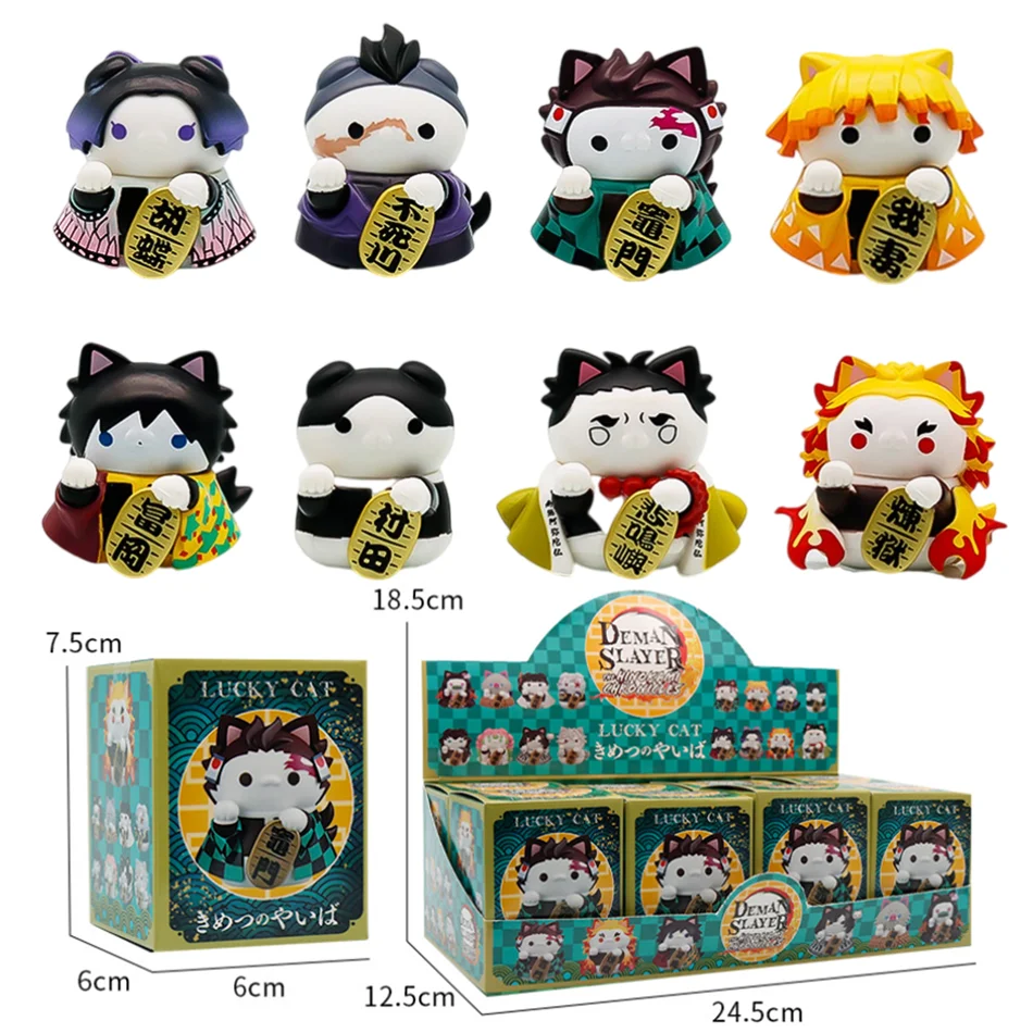 Lucky Cat Blind box Demon Slayer 1-8pcs Figures Set Tanjiro Nezuko Q Version PVC Anime Figurines Collectible Model Desktop Deco
Lucky Cat Blind box Demon Slayer 1-8pcs Figures Set Tanjiro Nezuko Q Version PVC Anime Figurines Collectible Model Desktop Deco