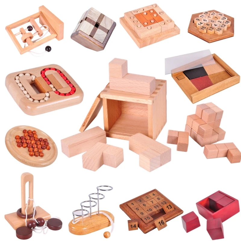 Adult Wooden Classical Puzzle Toy Kong Ming Lock Series Daquan Thinking Brain Game Digital Puzzle Luban Lock Children's Puzzle
Adult Wooden Classical Puzzle Toy Kong Ming Lock Series Daquan Thinking Brain Game Digital Puzzle Luban Lock Children's Puzzle