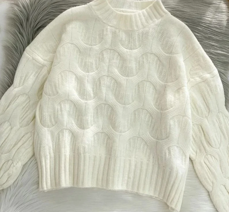 Loose Long Sleeve Pullover Bubble Sleeve Short Style High Waist Base Layer Half High Collar New Style Polyester
Loose Long Sleeve Pullover Bubble Sleeve Short Style High Waist Base Layer Half High Collar New Style Polyester