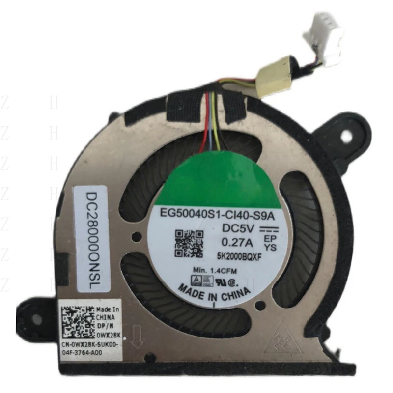 Z оригинальный охлаждающий вентилятор для процессора Dell XPS 2020 13 9300, 4 провода WX28K 0WX28K
Z оригинальный охлаждающий вентилятор для процессора Dell XPS 2020 13 9300, 4 провода WX28K 0WX28K