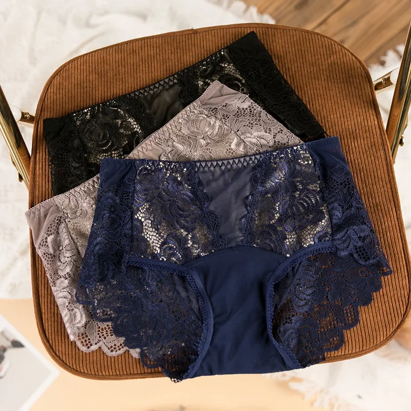 Women Luxury Exquisite Embroidery Sexy Transparent Lace Panties Elasticity Breathable Middle Waist Underwear
Women Luxury Exquisite Embroidery Sexy Transparent Lace Panties Elasticity Breathable Middle Waist Underwear