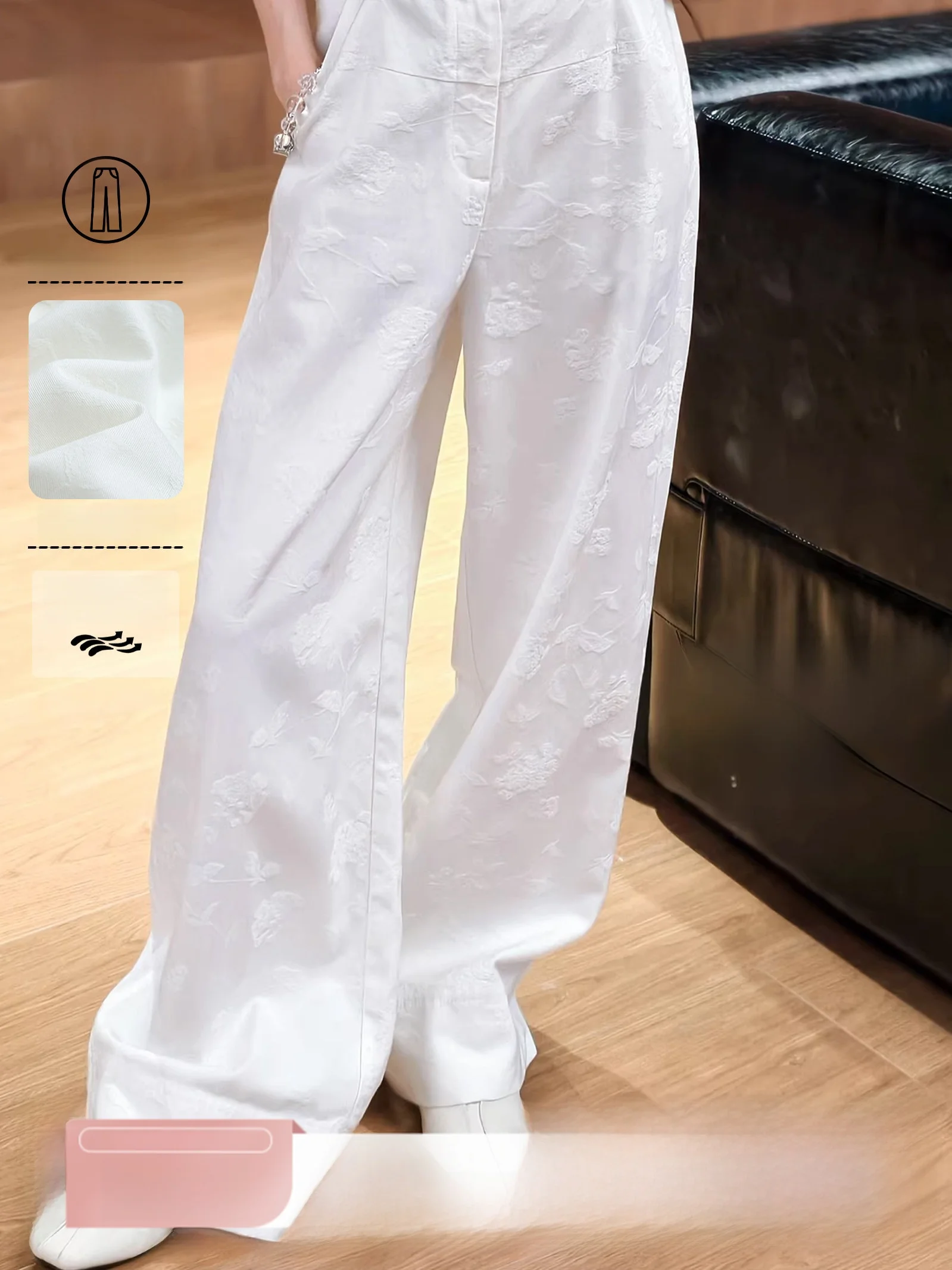 Zhaodaxi T Series Tea Olive Flower Patterned Casual Pants Silk Cotton Texture Embroidery Belted Elegant Leg Lengthening
Zhaodaxi T Series Tea Olive Flower Patterned Casual Pants Silk Cotton Texture Embroidery Belted Elegant Leg Lengthening