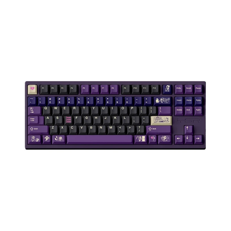 Reaper R2 sublimation PBT mechanical keyboard, animal magnetic axis personality purple 
Reaper R2 sublimation PBT mechanical keyboard, animal magnetic axis personality purple
