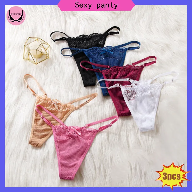 3pcs Sexy Lace Thong for Women Hollow Out Transparent Adjustable Waistband Low Waist Seamless Panty
3pcs Sexy Lace Thong for Women Hollow Out Transparent Adjustable Waistband Low Waist Seamless Panty