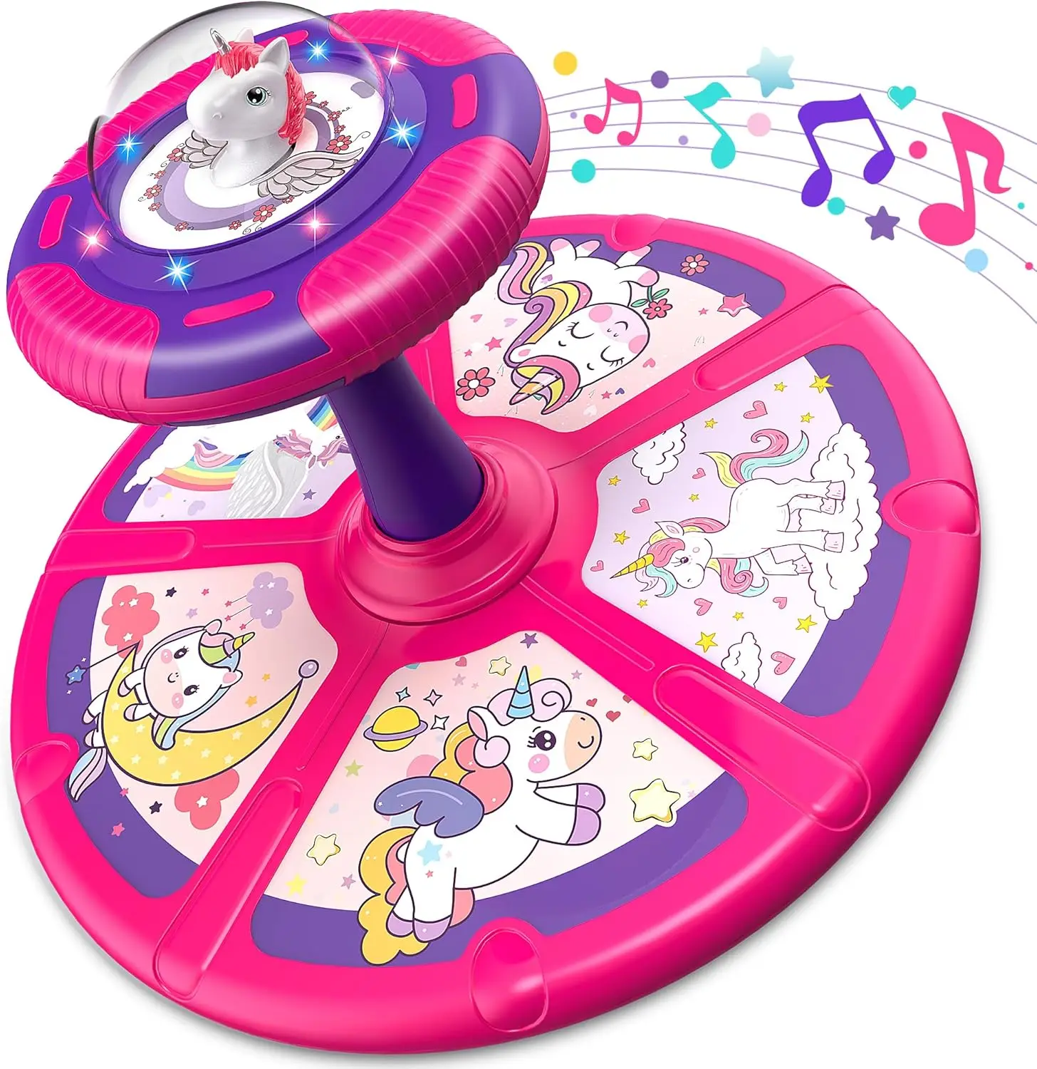 Unicorn Sit and Spin Toy for Toddlers Girls 2 Years Old, Christmas Birthday Gifts with LED Music 360° Spin
Unicorn Sit and Spin Toy for Toddlers Girls 2 Years Old, Christmas Birthday Gifts with LED Music 360° Spin
