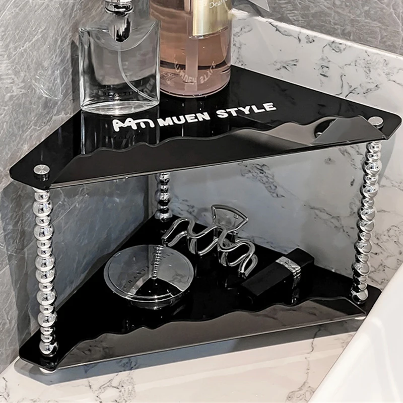 Acrylic Storage Rack Black Fashion Wash Table Tray Toilet Toilet Triangle Storage Rack Home Decoration Wall Hanging Storage Rack
Acrylic Storage Rack Black Fashion Wash Table Tray Toilet Toilet Triangle Storage Rack Home Decoration Wall Hanging Storage Rack