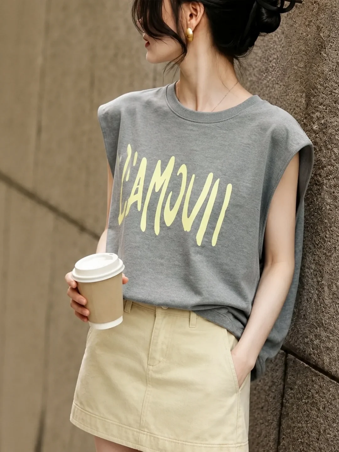 Korean Style Elegant Letter Print Design T-Shirt Lazy Summer Fashion Age Reduction round Neck Top Commute Style Straight Cut
Korean Style Elegant Letter Print Design T-Shirt Lazy Summer Fashion Age Reduction round Neck Top Commute Style Straight Cut