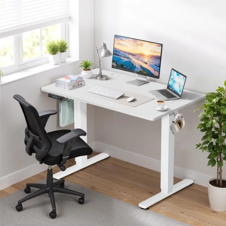 48 Inch Electric Standing Desk Adjustable Height Ergonomic Sit Stand Computer Desk with Memory Preset White
48 Inch Electric Standing Desk Adjustable Height Ergonomic Sit Stand Computer Desk with Memory Preset White