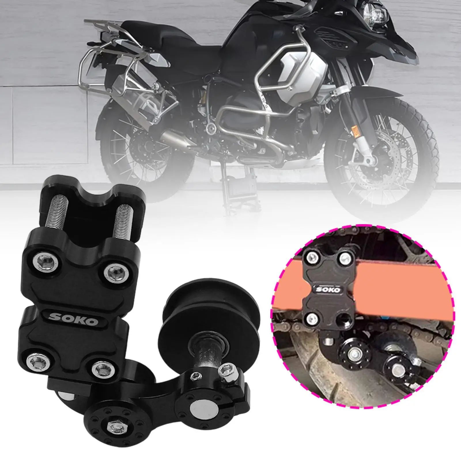 Chain Tensioner Adjuster Easy to Install Universal Automatic Wheel Roller Tools for Motorbike Bike Motorcycle Motocross
Chain Tensioner Adjuster Easy to Install Universal Automatic Wheel Roller Tools for Motorbike Bike Motorcycle Motocross