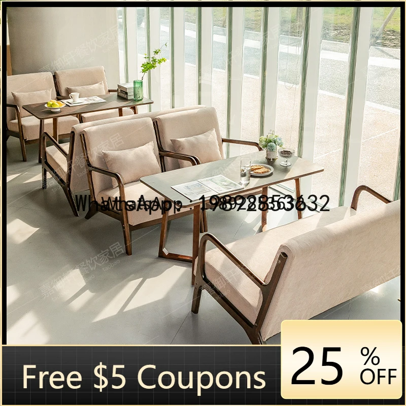 Z1 Solid Wood Milk Tea Shop Cafe Table and Chair Set Dessert Shop Homestay Izakaya Meeting Booth Sofa Commercial Use
Z1 Solid Wood Milk Tea Shop Cafe Table and Chair Set Dessert Shop Homestay Izakaya Meeting Booth Sofa Commercial Use