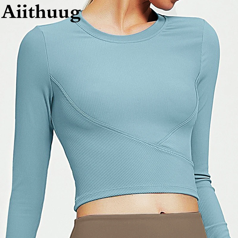 Кроп-топы Aiithuug с круглым вырезом для йоги, дышащие рубашки с длинным рукавом, облегающие эластичные топы для фитнеса, пилатеса
Кроп-топы Aiithuug с круглым вырезом для йоги, дышащие рубашки с длинным рукавом, облегающие эластичные топы для фитнеса, пилатеса