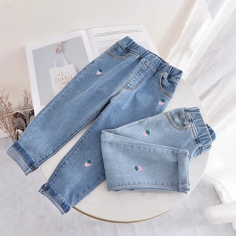 2 4 6 7Y Girls Baby Jeans Spring and Autumn New Children's Pants Casual and Fashionable Girls' Denim Pants
2 4 6 7Y Girls Baby Jeans Spring and Autumn New Children's Pants Casual and Fashionable Girls' Denim Pants